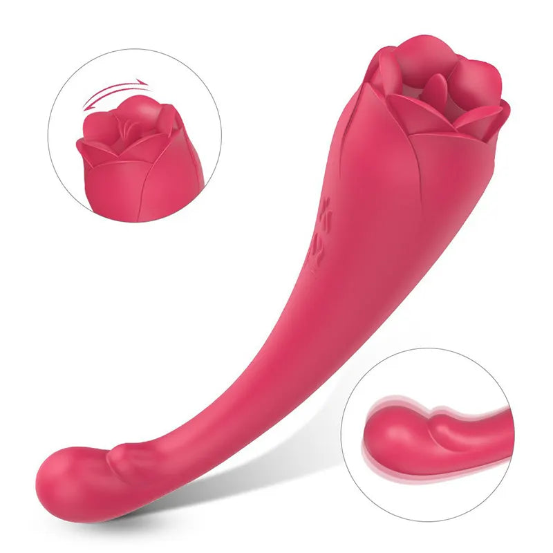 Dual Rose Tongue Vibrator