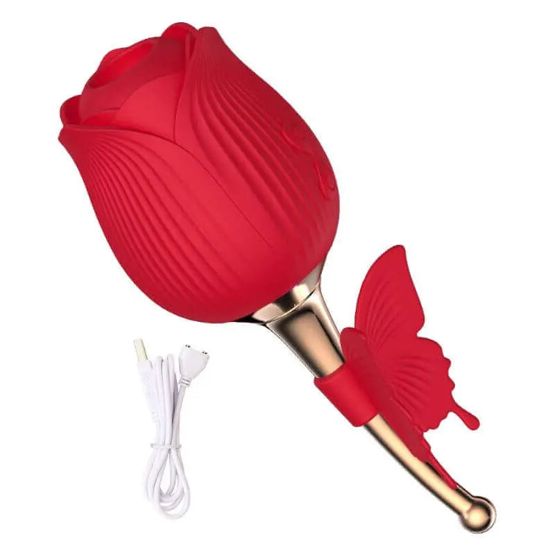 Butterfly Rose Vibrator - Dual Sensation Bliss