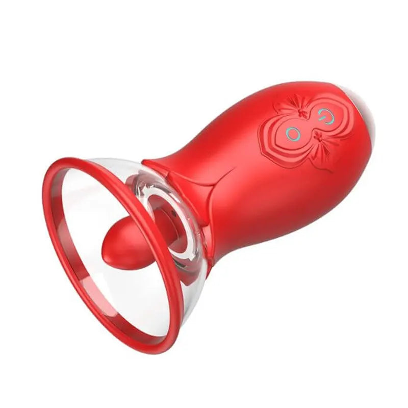 Rose Tongue &amp; Suction Pleasure Vibrator