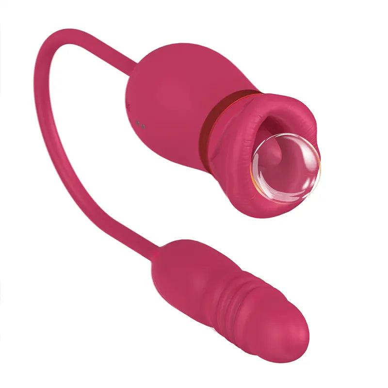 Red Rose Tongue Vibrator - 5 Functions