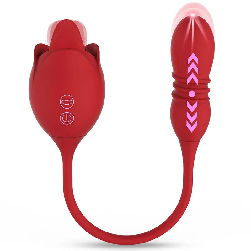 Rose Lick &amp; Thrust Vibrator