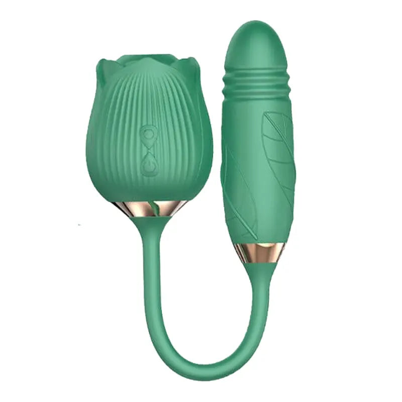 Green Rose Vibrator - 10 Modes of Pleasure