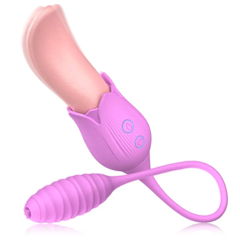 Dual Egg Tongue Licking Vibrator