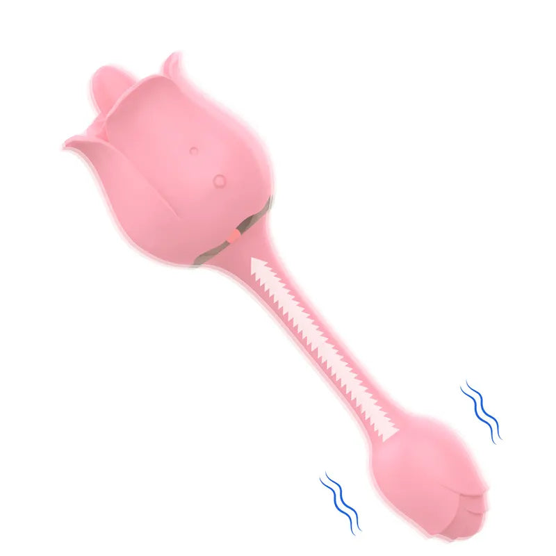 Silicone Tongue Licking Rose Vibrator