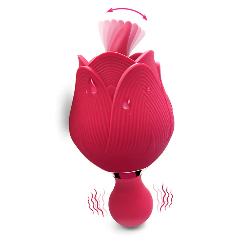 Dual Mode Rose Tongue Vibrator 