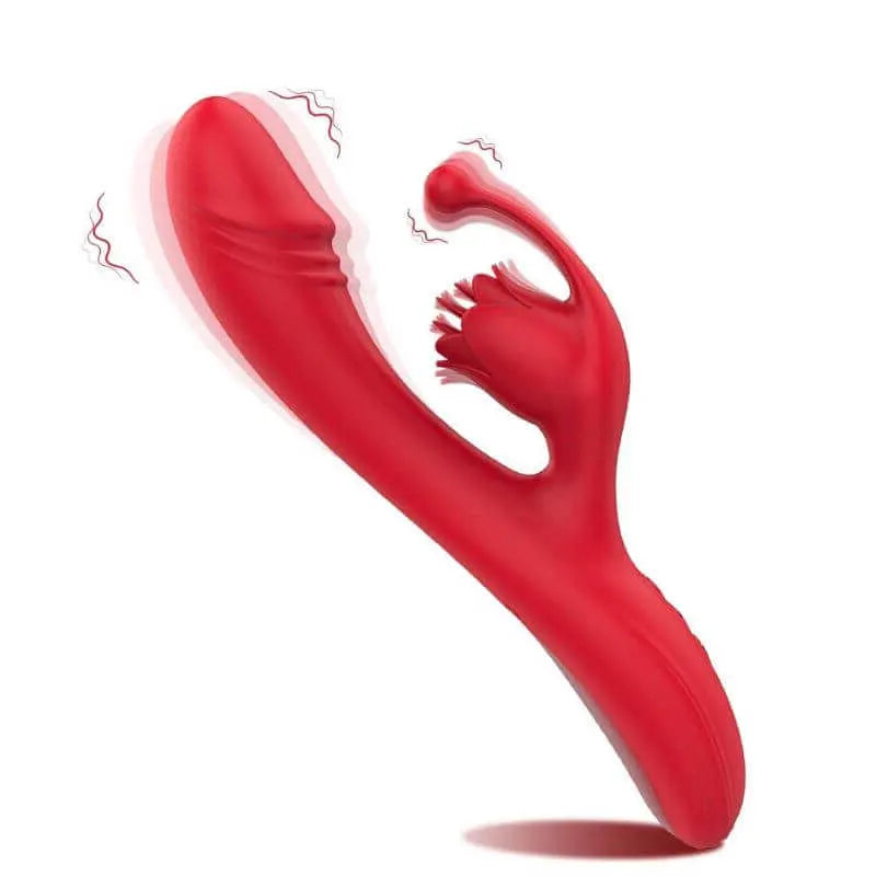 Heated Dual-Mode Rose Dildo