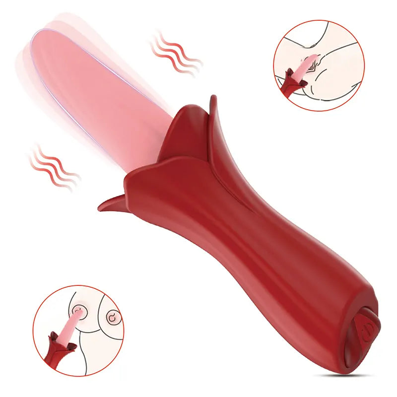 Tongue-Like Vibrator for Intimate Pleasure