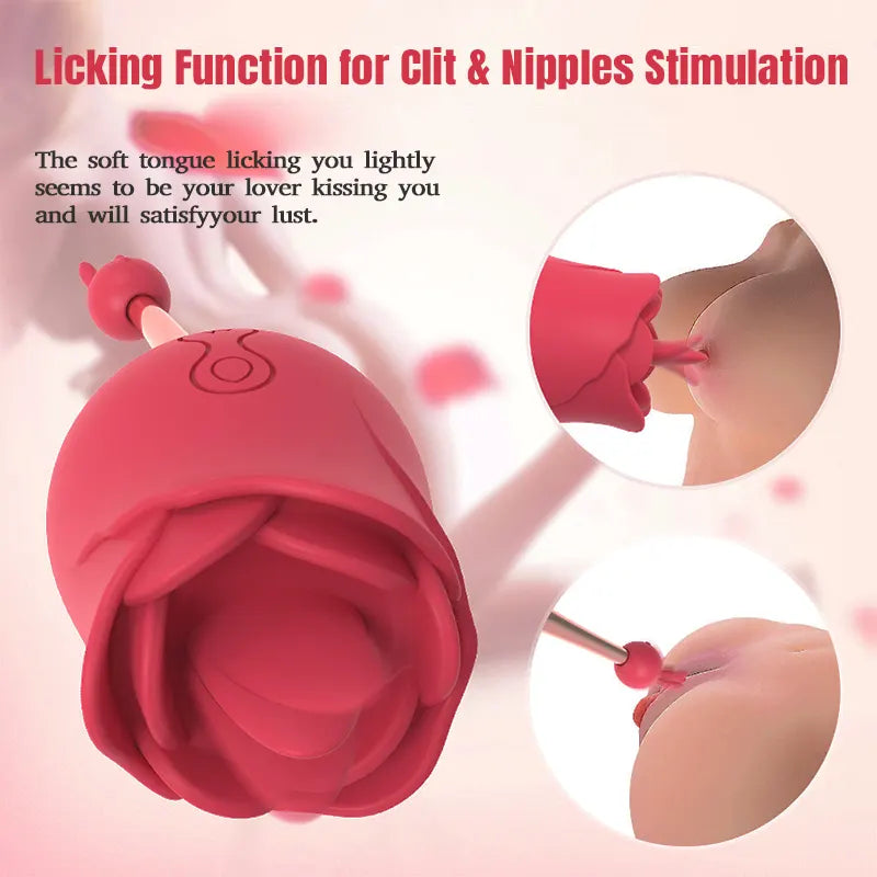 Rose Clitoral Licker Pleasure Toy