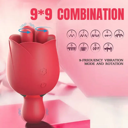 Dual Stimulation Rose Vibrator