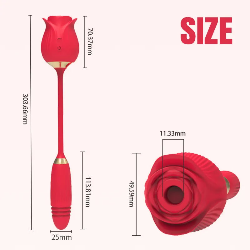 Flaming Rose Telescopic Vibrator