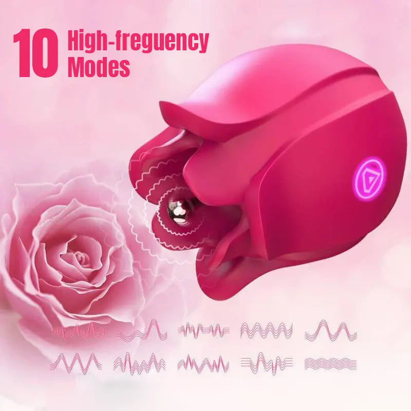 Rose Clitoral Massager with 10 Vibration Modes