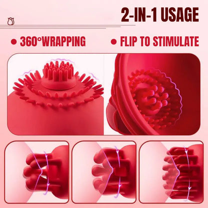 Rose Nipple Massager with Rotation