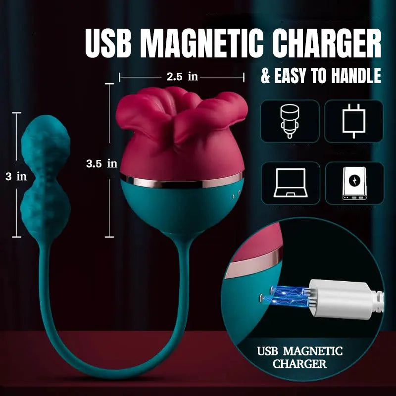 Mouth-Shaped Rose Vibrator