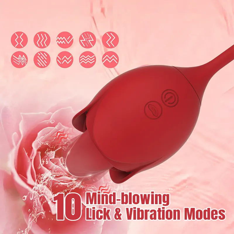 Rose Lick &amp; Thrust Vibrator