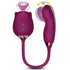 Rose Vibrator with Dildo & Suction