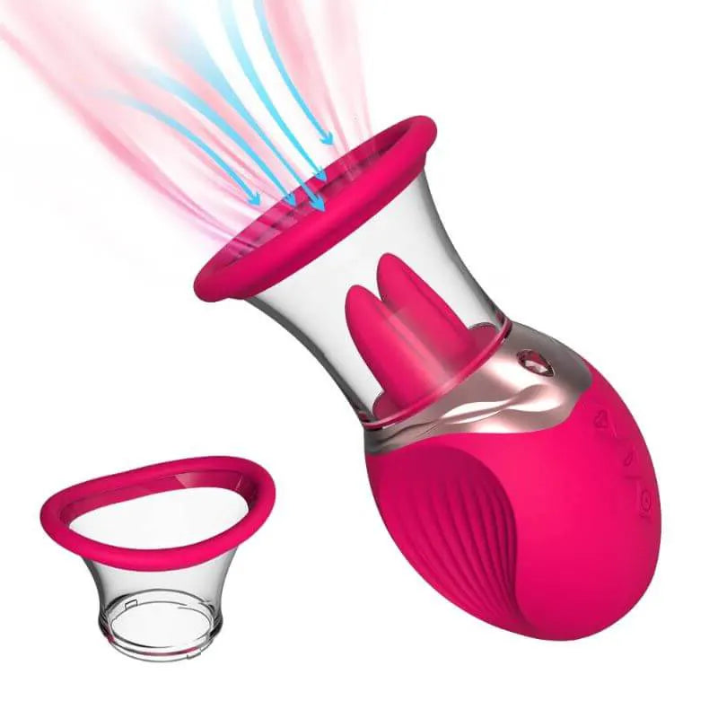 Rose Suction Toy with Dual Tongue Action