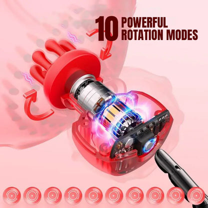 Rose Nipple Massager with Rotation