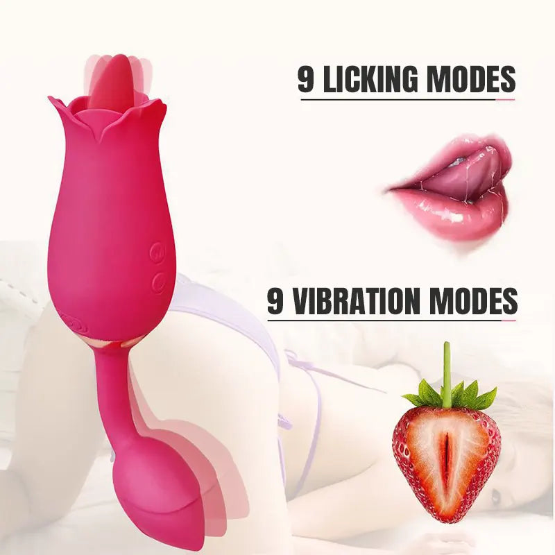 Vibrating Rose Egg Pleasure Toy