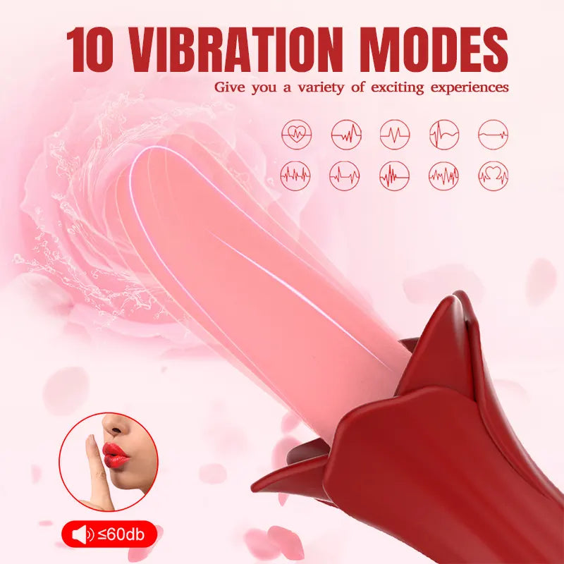 Tongue-Like Vibrator for Intimate Pleasure