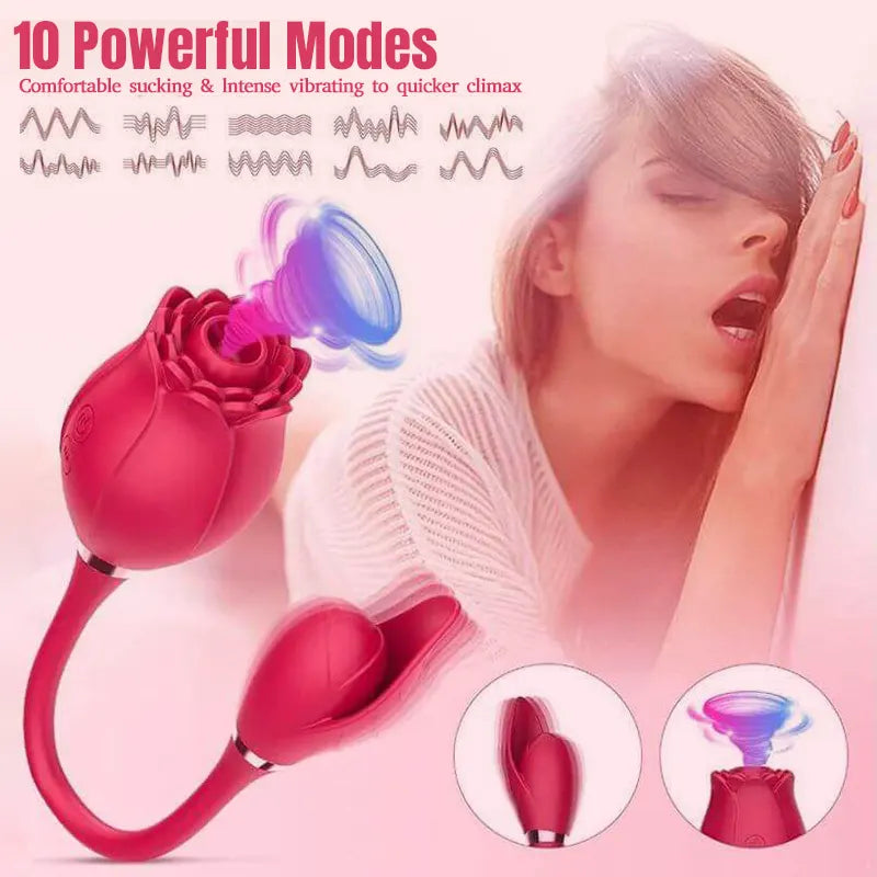 Rose Toy Deluxe 2-in-1 Vibrator