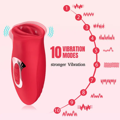 10-Speed Tongue Licking Vibrator