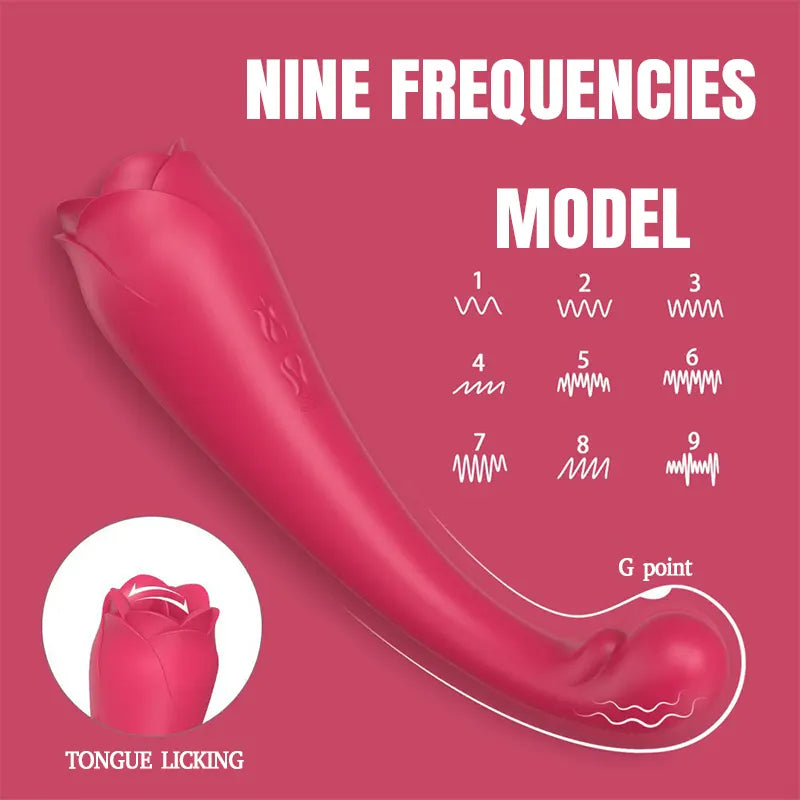 Dual Rose Tongue Vibrator