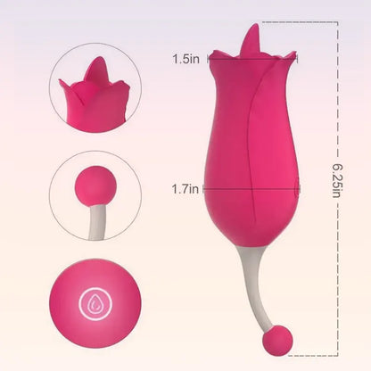 Dual Motor Rose Clitoral Vibrator