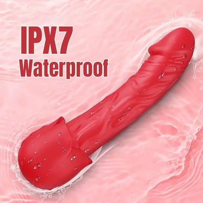 Rose Shaped Dildo - Waterproof &amp; Heating