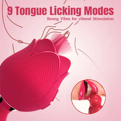 Dual Mode Rose Tongue Vibrator 