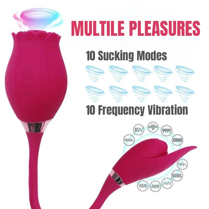 Rose Toy Deluxe 2-in-1 Vibrator