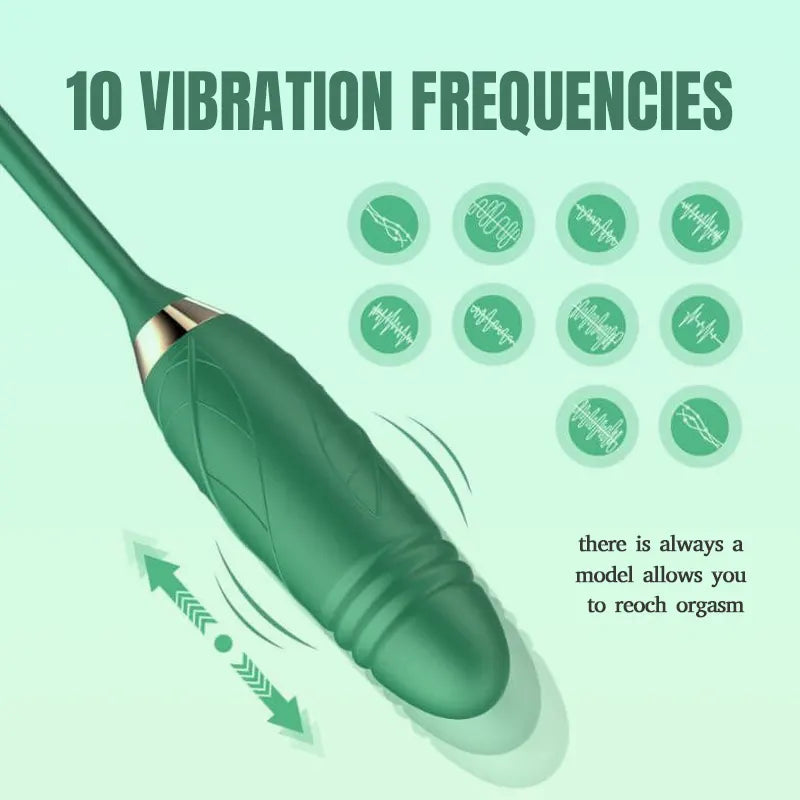 Green Rose Vibrator - 10 Modes of Pleasure