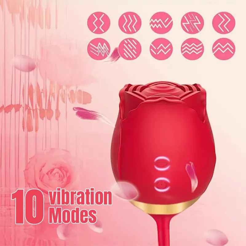 Rose 3-in-1 Vibrator &amp; Stimulator