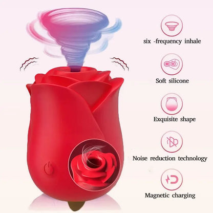 Rose Vibrator with Whirlwind &amp; Sucking Functions