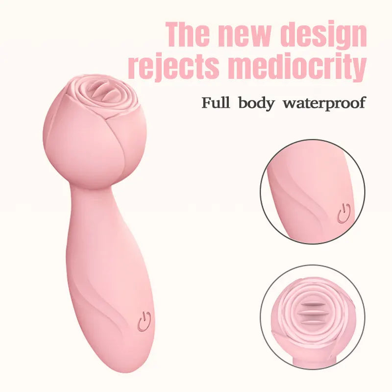 Pink Rose Tongue Vibrator