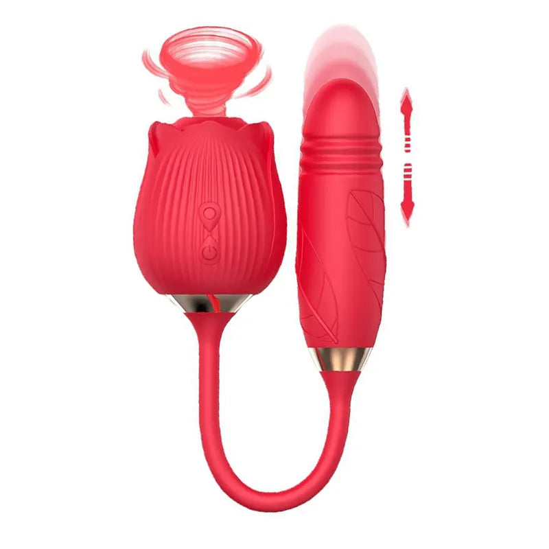 10-Speed Rose Vibrator &amp; Suction