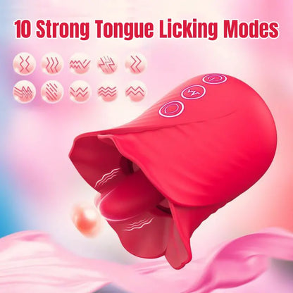 Rose Clitoral Sucking &amp; Licking Vibrator