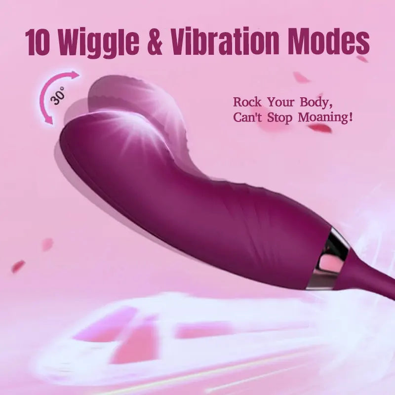 Rose Vibrator with Dildo &amp; Suction