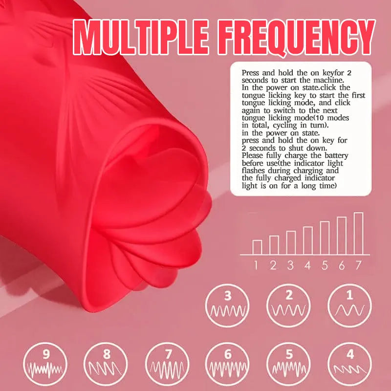 Rose Tongue Vibrator | 10 Licking Modes