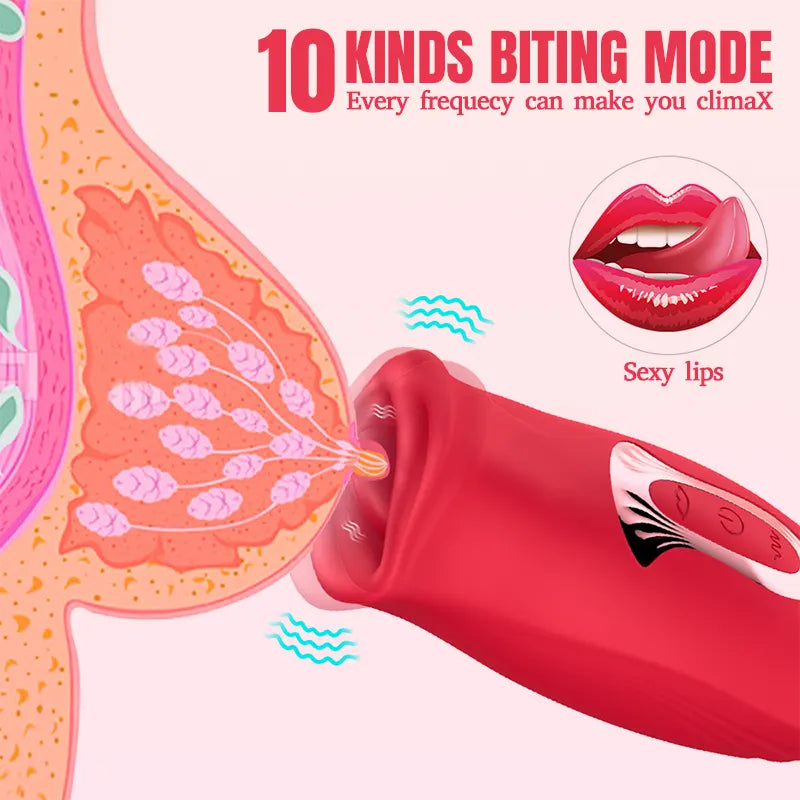 10-Speed Tongue Licking Vibrator