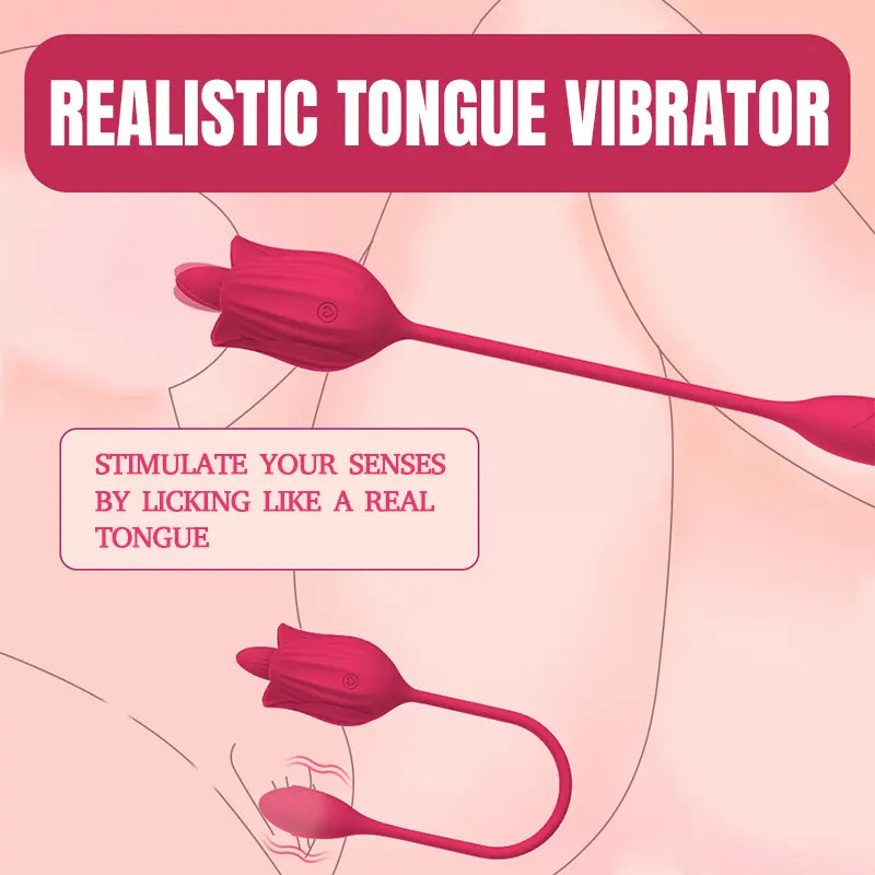 Rose-Lick Dual-Head Tongue Stimulator