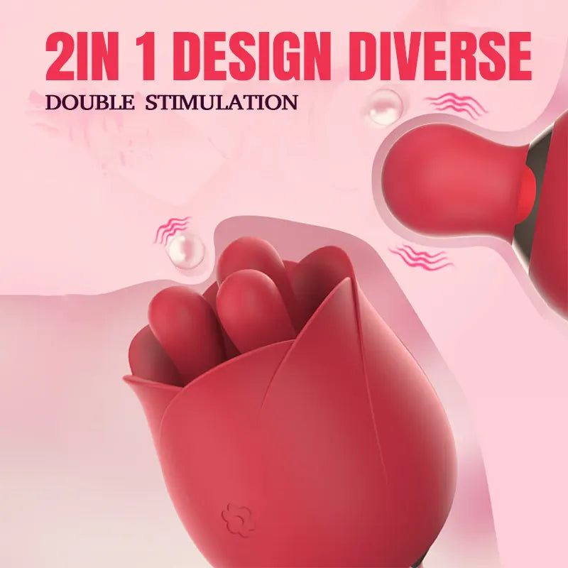 Dual Stimulation Rose Vibrator