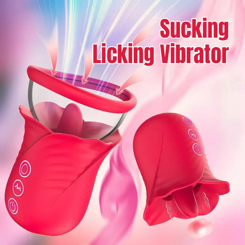 Rose Clitoral Sucking &amp; Licking Vibrator