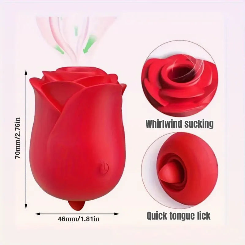 Rose Vibrator with Whirlwind &amp; Sucking Functions