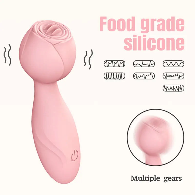 Pink Rose Tongue Vibrator