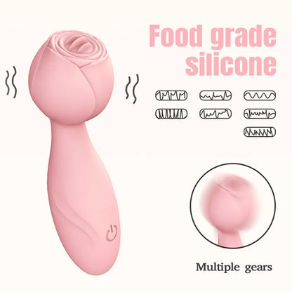 Pink Rose Tongue Vibrator