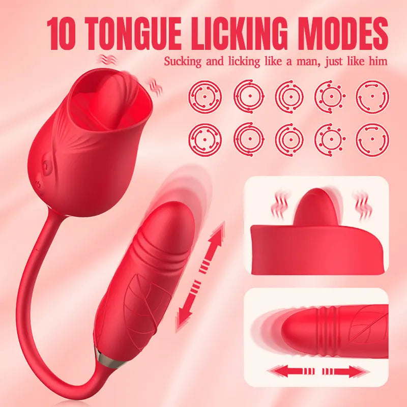 Rose Clitoral Licking Vibrator