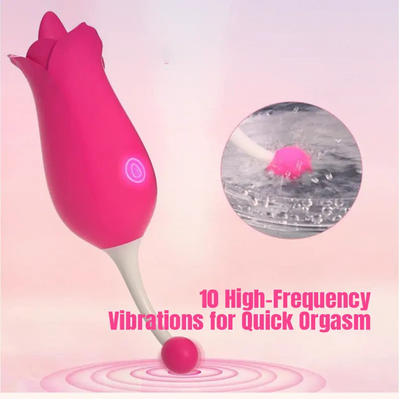 Dual Motor Rose Clitoral Vibrator