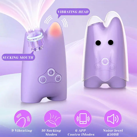 Ghost App-Controlled Suction and Vibe Toy
