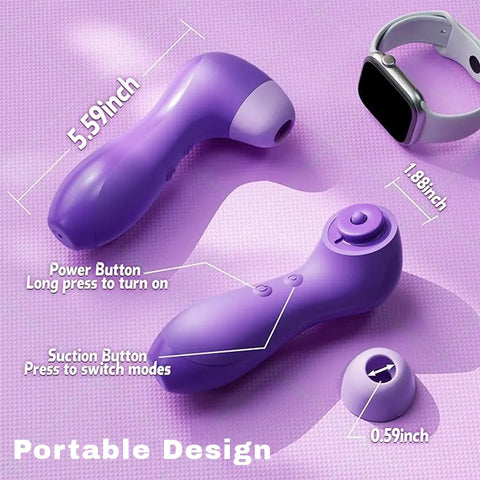 Mini Purple Sucking Vibrator