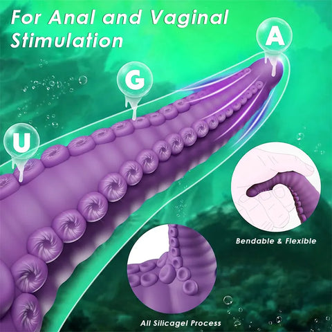 Dragon Tentacle Vibrator with Suction Base
